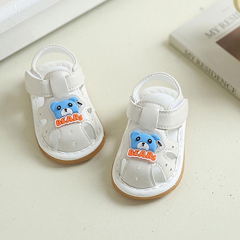 Baby Girl Toddler Shoes With Cartoon Design And Breathable Synthetic Leather For Summer Walks