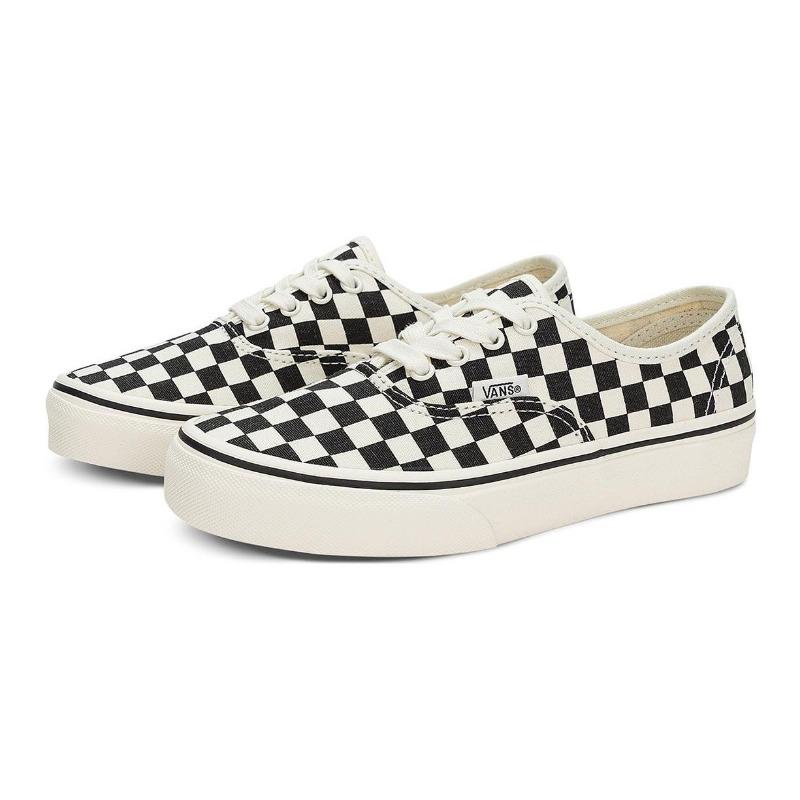 Vans Authentic Checkerboard Durable Low-top Kids Skate Shoes Black and White VN000WWXKIG