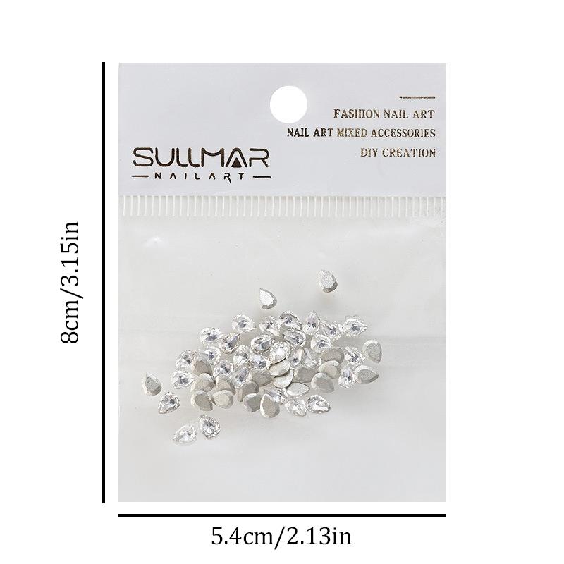 50Pcs Mini Zircon Diamonds Nail Art  Decor Manicure Charms Glitter 3D Crystals For Women Girls Nail Decor Craft