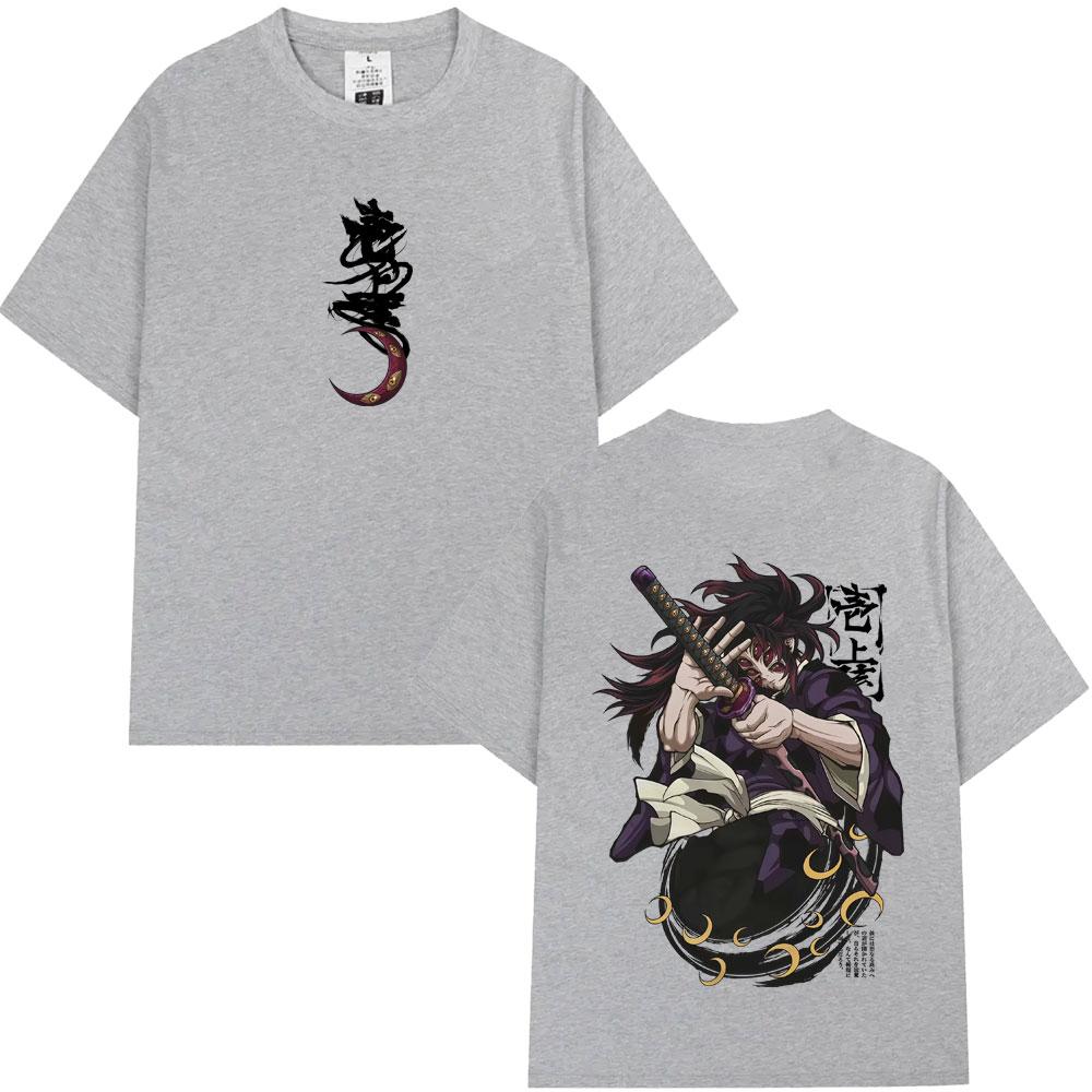 Anime Demon Slayer Kokushibo Grafické tričko Pánské Dámské Oblečení Kreslené Módní Oversized Tričko Pánské Ležérní Bavlněná Trička
