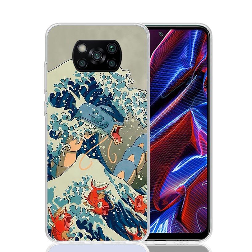 

Japanese Style Wave Art Case Phone Cover for Xiaomi Redmi Note 10 9 9S 8 8T 7 5 Pro Mi 12T 11T 10T 9T 12 11 Lite A3 A2 Trend Fun Redmi Note 9