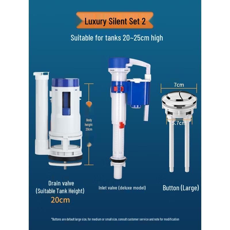 HANDUNYOU Luxury Toilet Inlet Valve & Drain Set