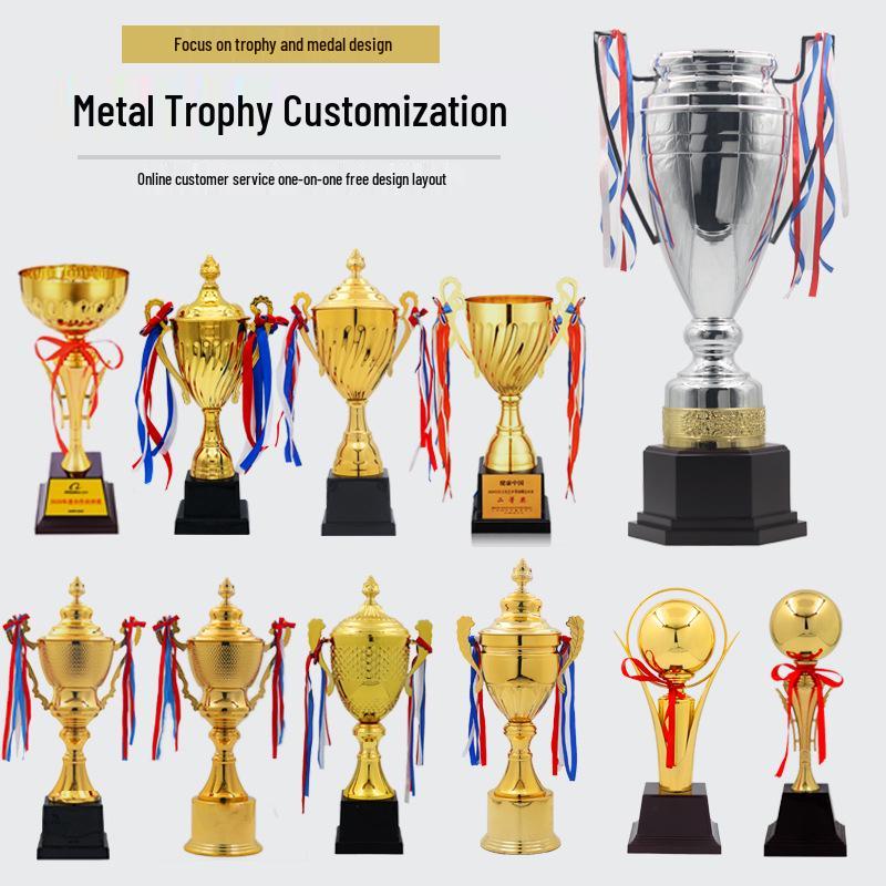 Custom Metal Trophies for Student and Children Sports: Creative Awards for Football, Basketball, and Competitive Games