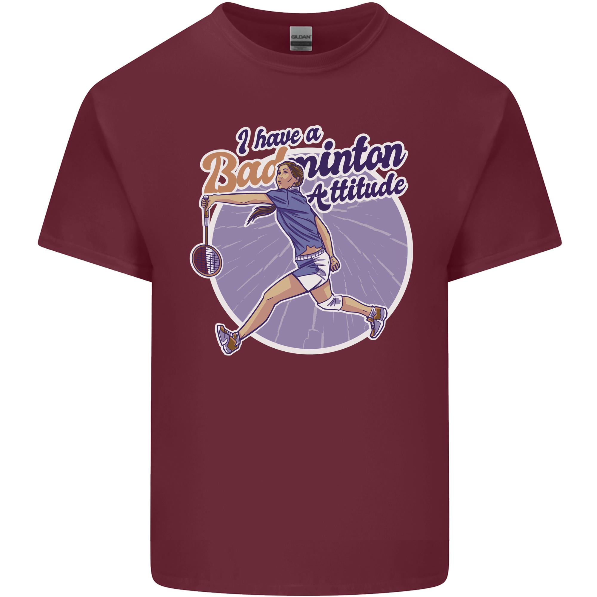 I Have a Badminton Attitude Unisexs Light Cotton TShirt S