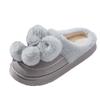 Women's Plush Bow Decorated Cotton Slippers Home Indoor Silent Soft Soled Slippers Fuzzy Feet Slippers for Women