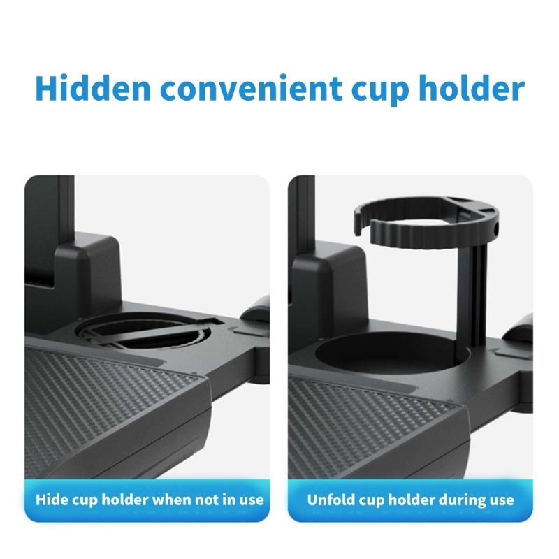 Adjustable Car Desk with Not Slip Surfaces & Storage Drawer Multiple Use Back Seat Organizers Simple Installs for Long Trip