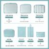 Twill 8-piece Multi-purpose Travel Storage Bag Set for Clothes & Toiletries