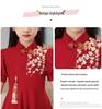 Summer Girls' Red Qipao - Chinese Style Formal Dress for Medium & Large Kids