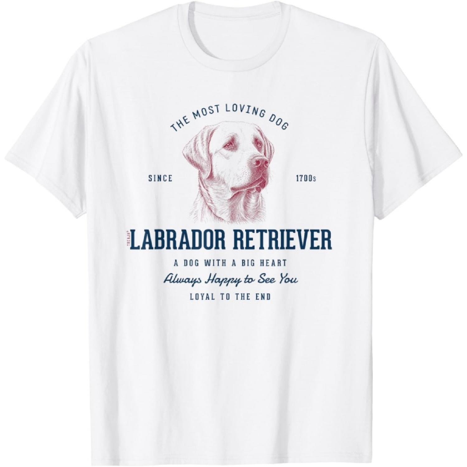 Retro Styled Vintage Labrador Retriever T-Shirt XXXXXL белый
