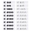 Naklejki z logo C32 C35 C180 C200 C220 C230 C260 C280 C300 na samochód Mercedes Benz Klasa C, naklejki z oznaczeniem pojemności bagażnika tylnego do tuningu