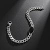 Fashionable Black Oval Chain Bracelet Personalized Men's Trendy Charm Jewelry Punk Casual Party Bracelet