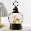 Christmas Decorative Music Box With LED Light Crystal Ball Santa Tree Figurine Home Tabletop Holiday Display