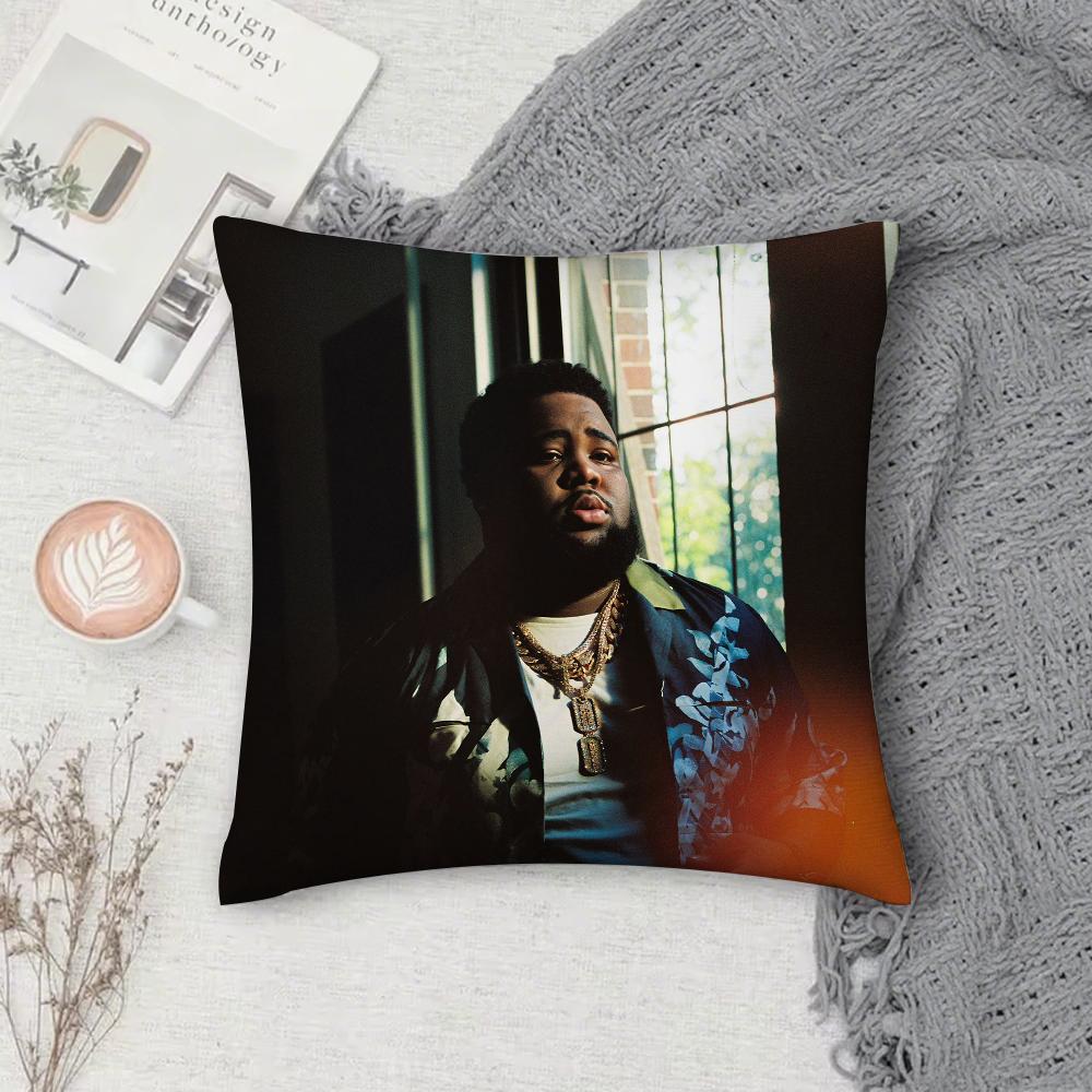 Rapper Rod Wave Last Lap Pillow Case Square Double-Sided Printing Short Plush Sofa Cushion Cover Bedroom Bedside Pillow
