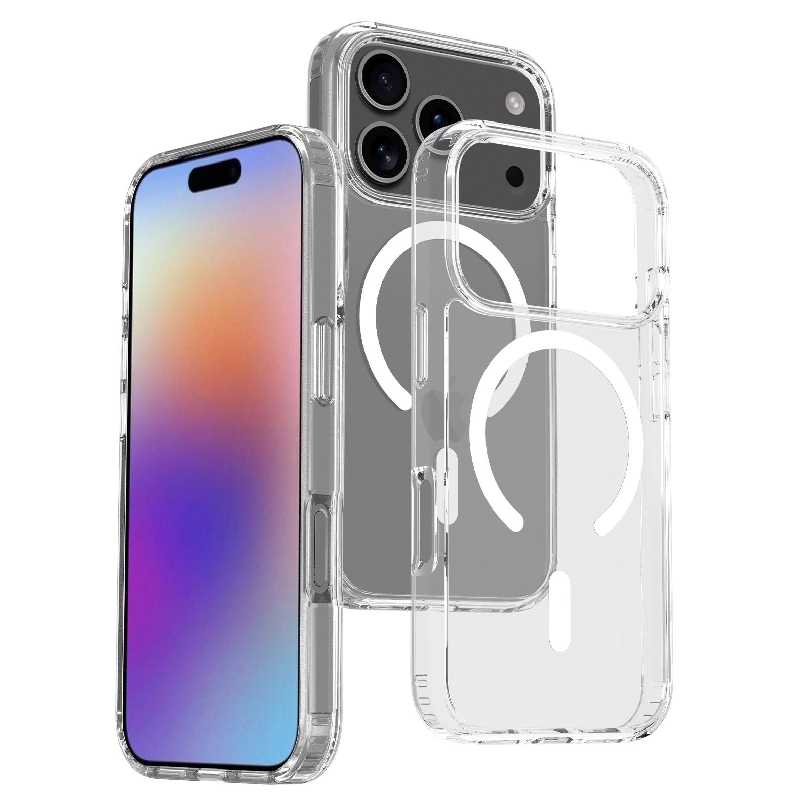 

Transparent Magnetic Phone Case For iPhone 17 Pro Max 17 Air Wireless Charging Compatible With Magsafe Acrylic Clear Cover Capa iPhone Air