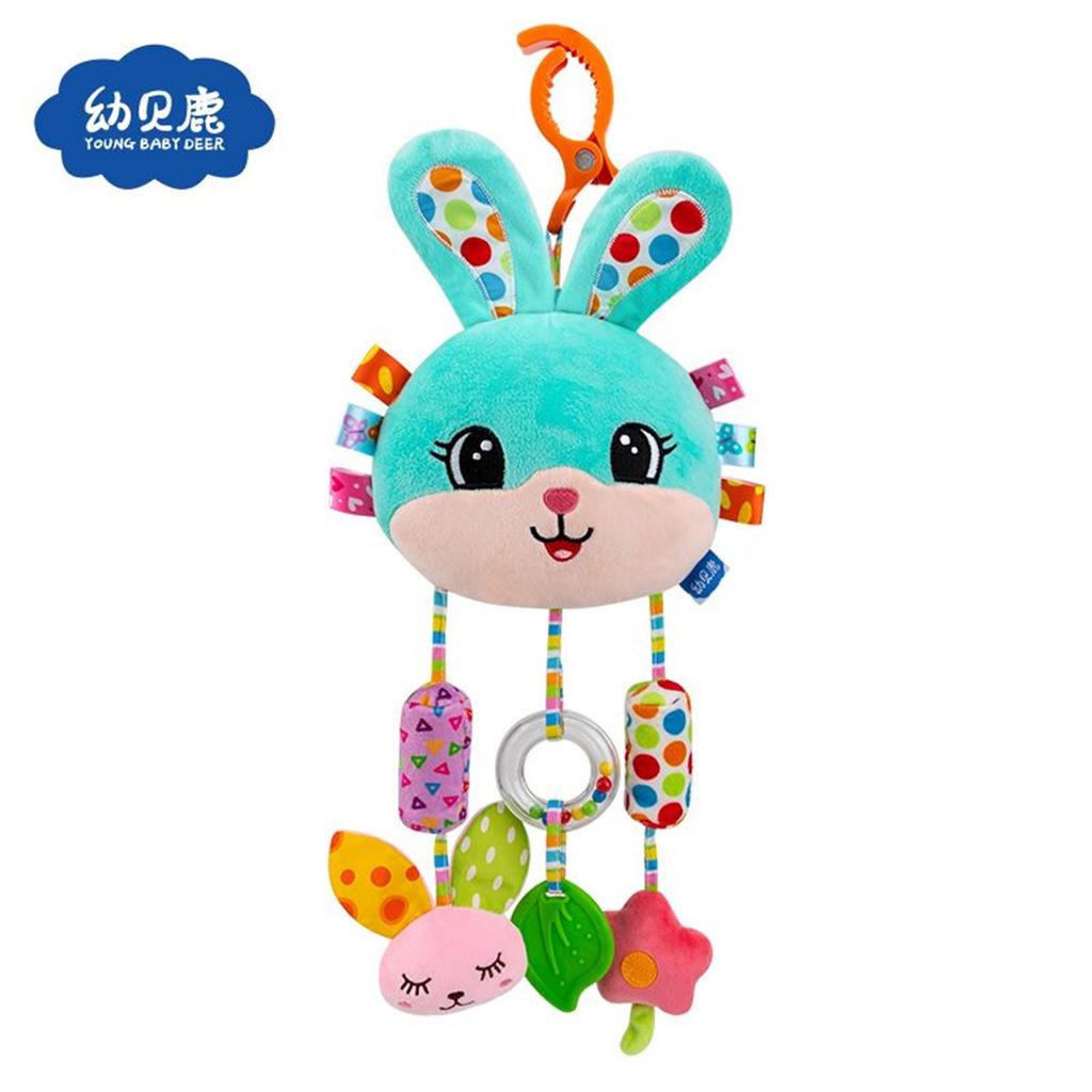 Soft Plush Baby Stroller Hanging Toy Rattle Crib Mobile Hanging Ornament Infant Car Seat Soothing Toy