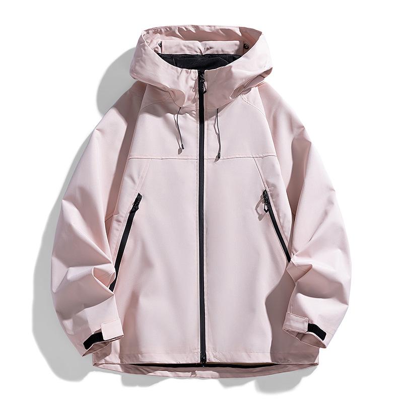Unisex Color Block Windproof Jacket for Outdoor Sports and Mountaineering