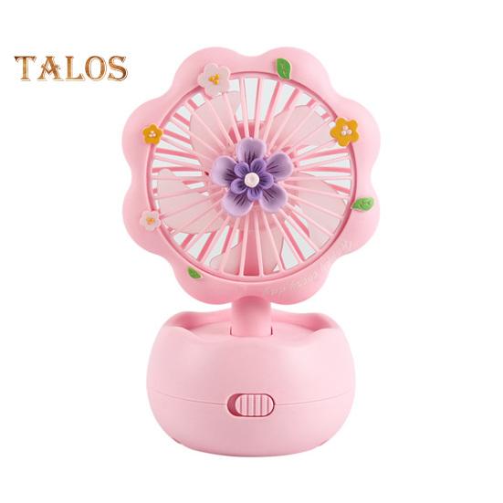 Handheld Mini Fan with Powerful Motor Strong Airflow Low Noise Portable USB Rechargeable Desktop Silent Cooling Fan