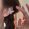 Exquisite Zircon Butterfly Ear Clip - Elegant, No Piercing, High-End Feel Jewelry for Women