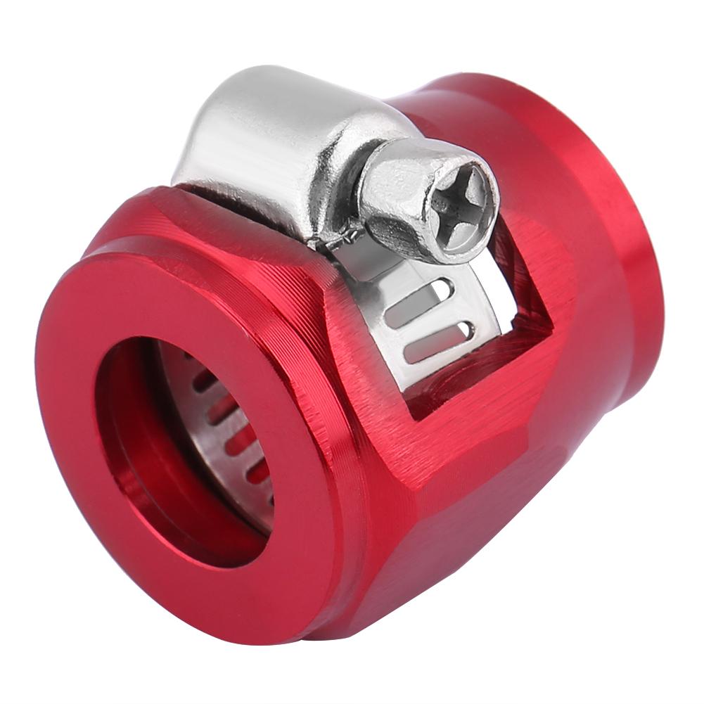 Car Oil Fuel Hose End Clamp Finisher Water Line Clip Hose Connectors AN4 12mm Red