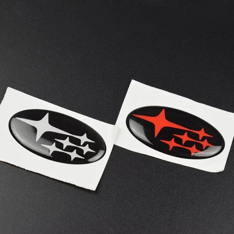 For Subaru STI Forester Outback Legacy Impreza XV Tribeca WRX BRZ 58x28mm Car Logo Steering Wheel Decoration Cover Emblem Decals Y2