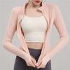 New Fully Zippered Gym Yoga Suit Top For Slimming And Slimming, Quick Drying Running And Cycling Sports Jacket For Women
