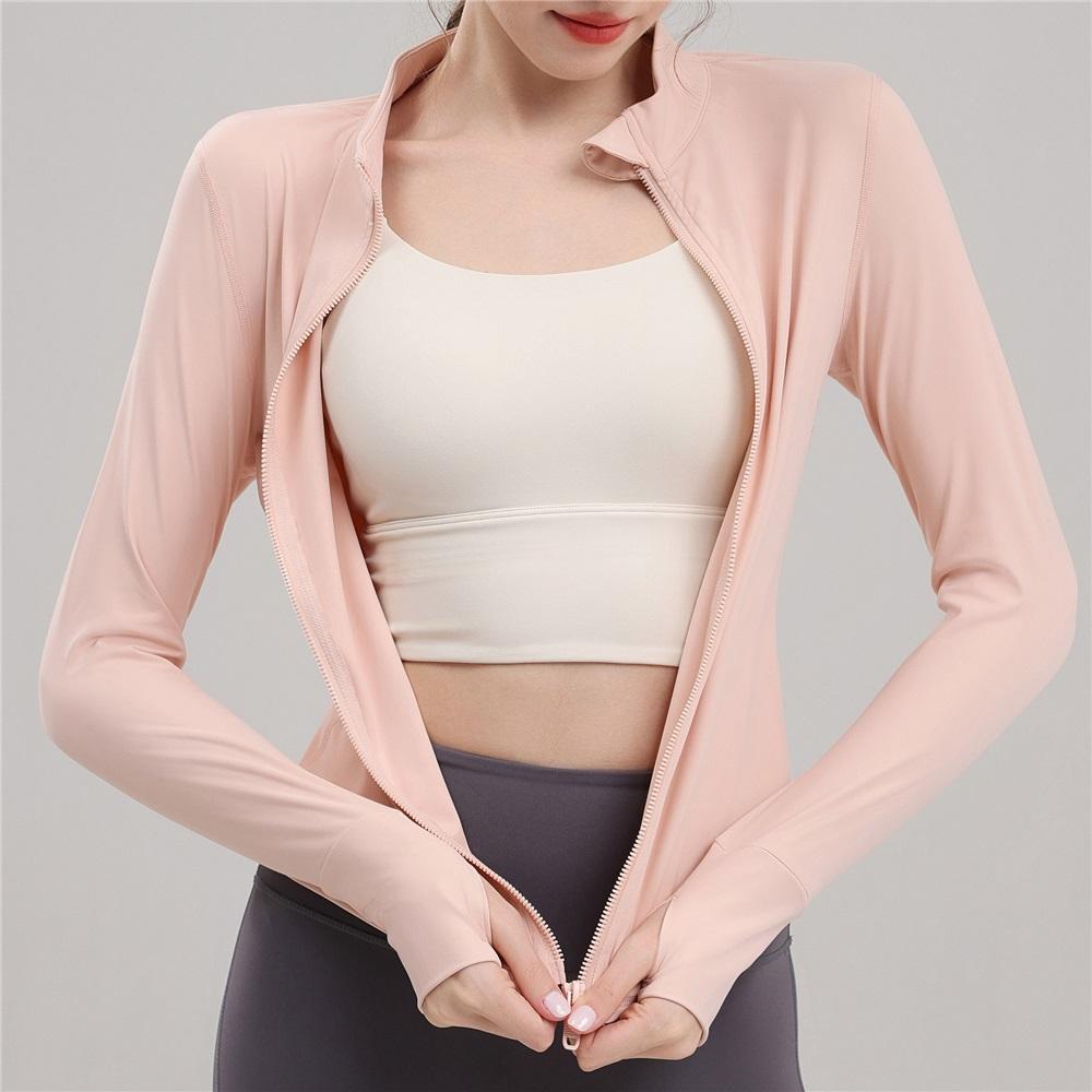 New Fully Zippered Gym Yoga Suit Top For Slimming And Slimming, Quick Drying Running And Cycling Sports Jacket For Women