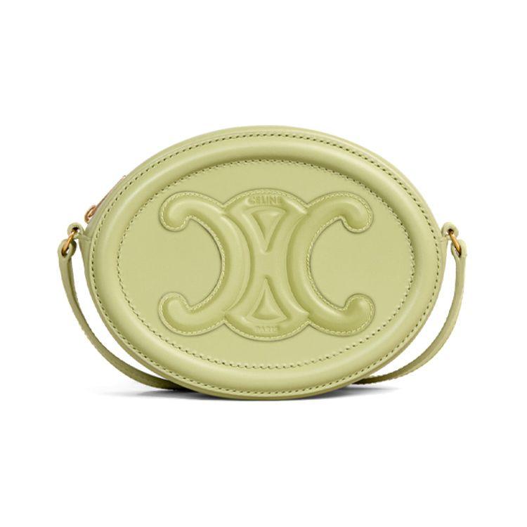 

Celine Cuir Triomphe Oval Mooncake Bag Women Handbags Avocado-Green Jade-Green Light-Grass-Green 10I703DPQ-15LJ Basic Set (Bag+Dust Bag)