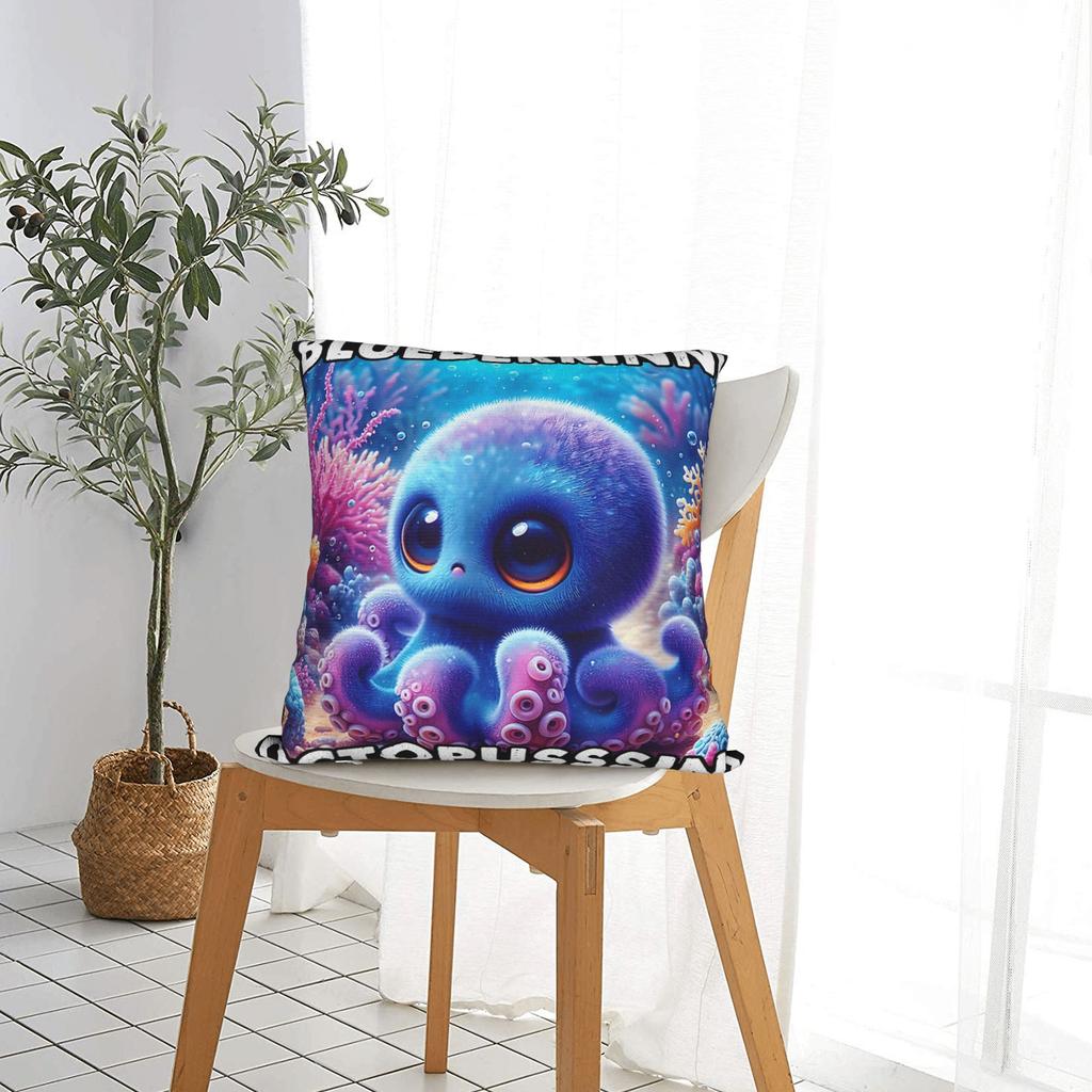 Blueberrinni Octopussini - Italské Brainrot Meme Povlaky na polštář Moderní povlak na polštář pro kancelář, auto, domácí dekoraci Měkký povlak na polštář