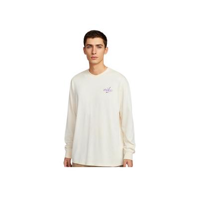 Îmbrăcăminte sport Toamna/Iarna 2024 Logo Brand Simplu Confortabil Moale Tricou cu Mânecă Lungă Topuri Bărbați Alb Pur HQ8166-901