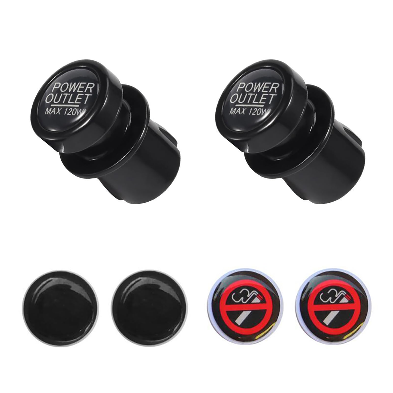 

CHENLONB Cigarette Lighter Socket Cover, Set of 2, Waterproof, Dustproof, чёрный