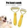 Pet Grooming Rake, Dual-Sided Stainless Steel Blades, Pet Deshedding And Dematting Brush, Undercoat Rake for Dogs Cats Thick Coats Detangling