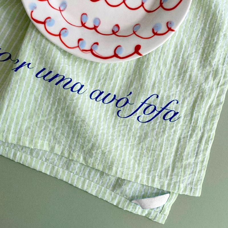 1Pc Desktop Decoration Ins Hanging Cloth Korean Styl Gourmet Photography Sweet Striped Placemat Coaster Background Cloth