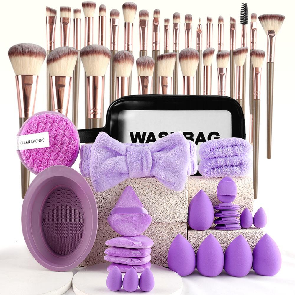 Professional Makeup Brush Set Headband Wristband Makeup Brushes Soft Makeup Tools Kit