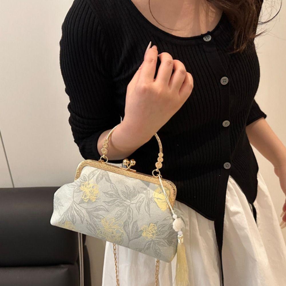 Cheongsam Accessories Chinese Style Handbag Flower Pattern Hanfu Clutch Bag Wedding