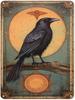 Halloween Tin Sign Black Crow Metal Tin Sign Vintage Wall Decor for Home Kitchen Garden Cafe Rustic Artistic Decoration X Inc