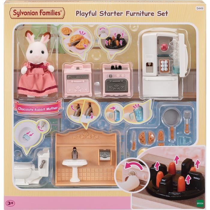 Cozy Cottage and Mom Furniture Set - SYLVANIAN FAMILIES - 5449 - Unisex - From 3 Years Old