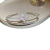 Elegant Zircon Teardrop Multi-Layer Open Bangle Bracelet for Women
