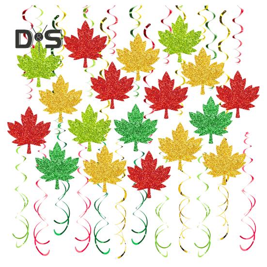 

Осенние листья, подвесные завитки, украшения, День благодарения, кленовые листья, завитки, ленты, осенний урожай, подвесной потолок, украшения для дня рождения, принадлежности для вечеринки 30PCS
