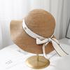 Women's 2025 Bow-trim Fisherman Hat Spring Summer Sunshade Foldable Travel Beach Sun Hat Holiday Fashion Accessories New