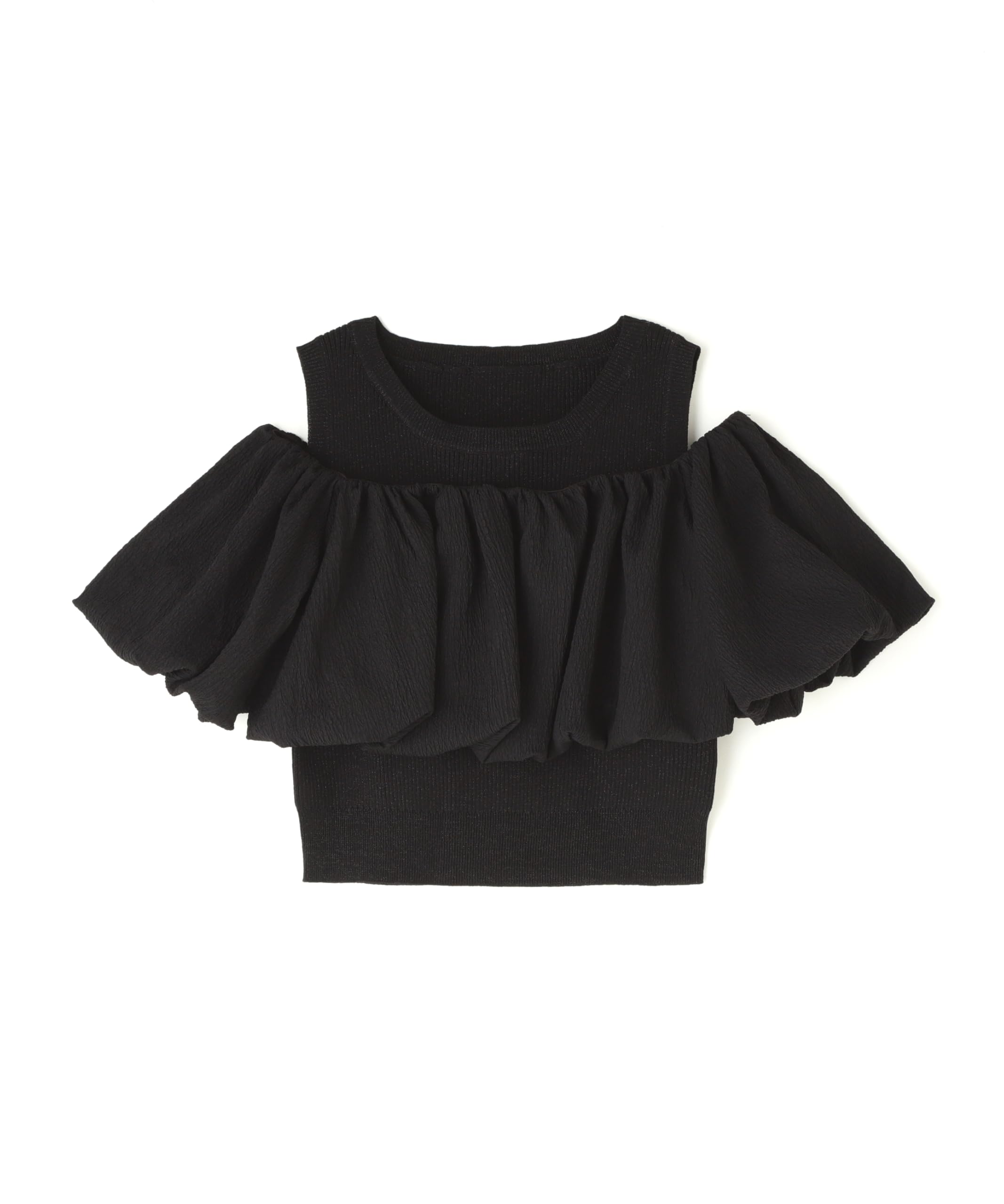 

Natural Beauty Basics Layered Knit Black Off-the-Shoulder Sweater, Women s, чёрный