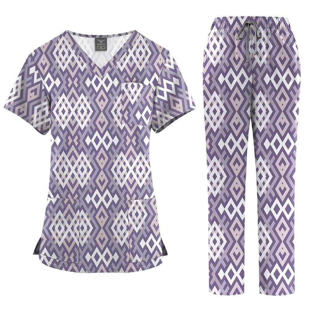 

Комплект одежды для ручной стирки с принтом, Тонкий, Удобный и Дышащий Рабочий костюм врача и медсестры, Форма медсестры S белый