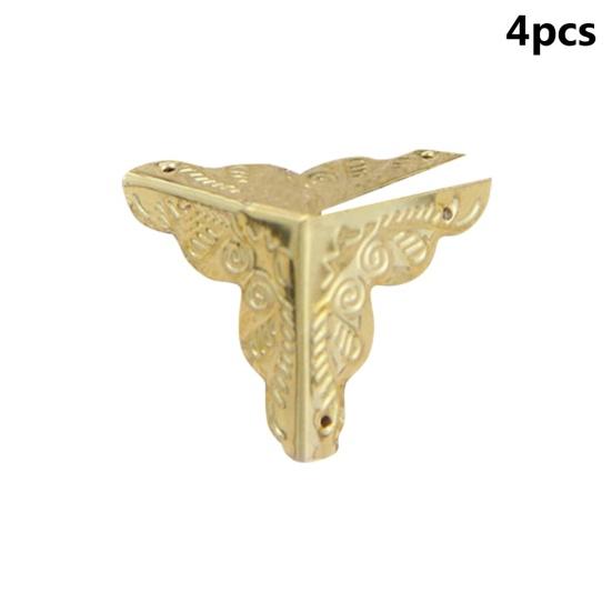 4Pcs 25mm Antique Triangular Corner Bracket Hardware Luggage Case Protector