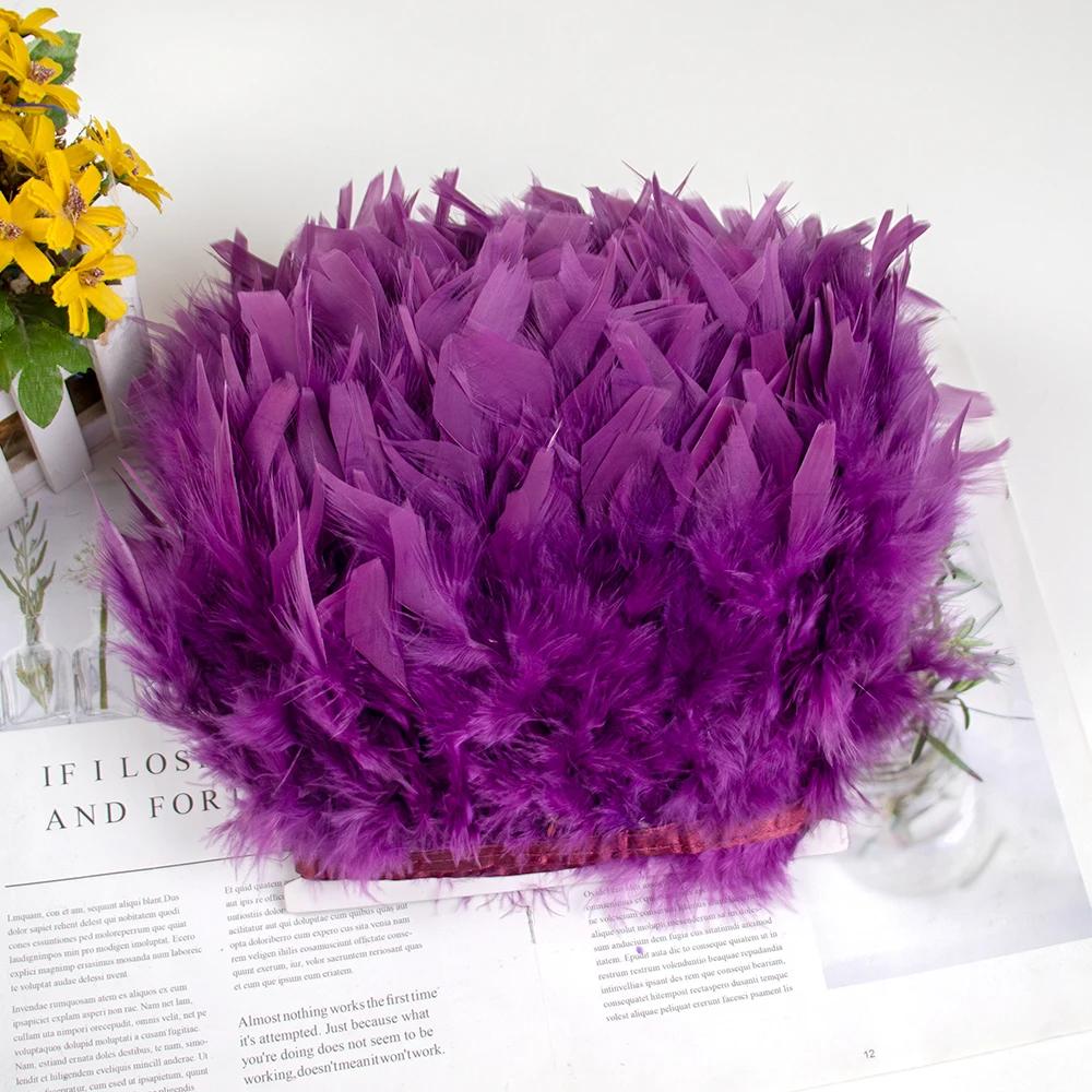 Feather White Turkey Feathers Trim 10-15cm/4-6inch Natural Feather Ribbon for Sewing Clothing Fringe Plumes Wedding Decoration