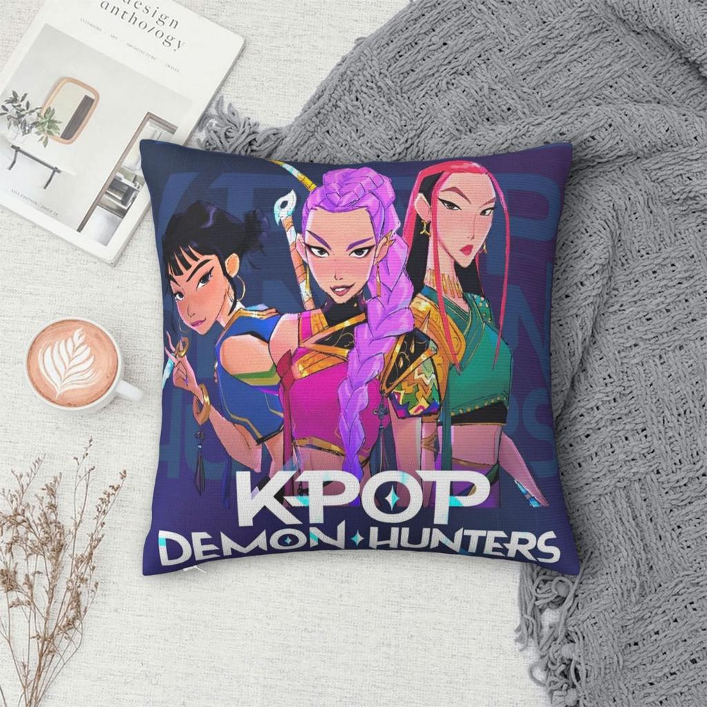Home Decoration KPop Demon Hunters Huntrix Pillowcases Merch Pillow Cover Zipper Multi-Size
