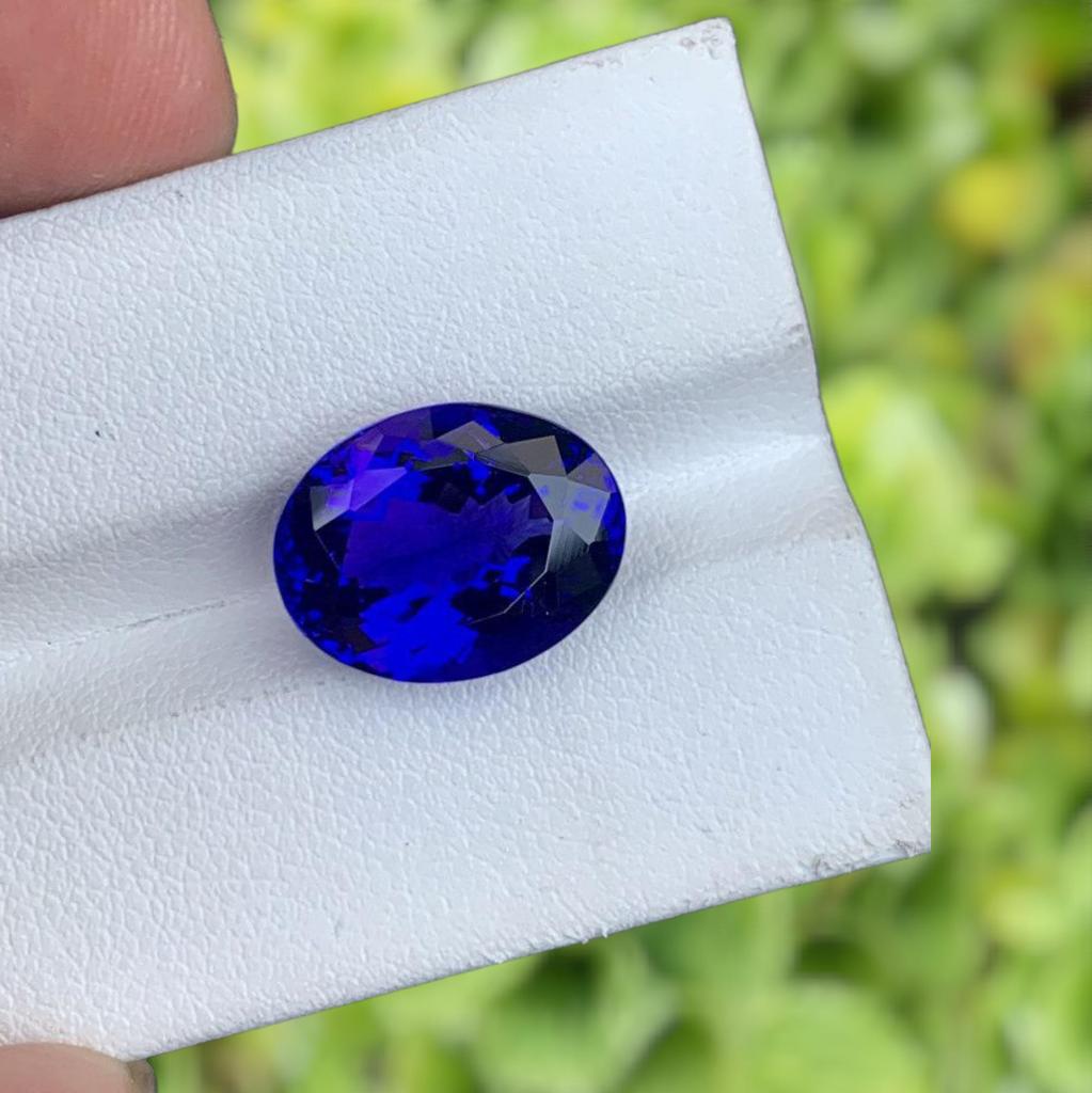 Fine D Color Natural Tanzanite Gemstone, Loose Oval Cut Healing Gemstone.