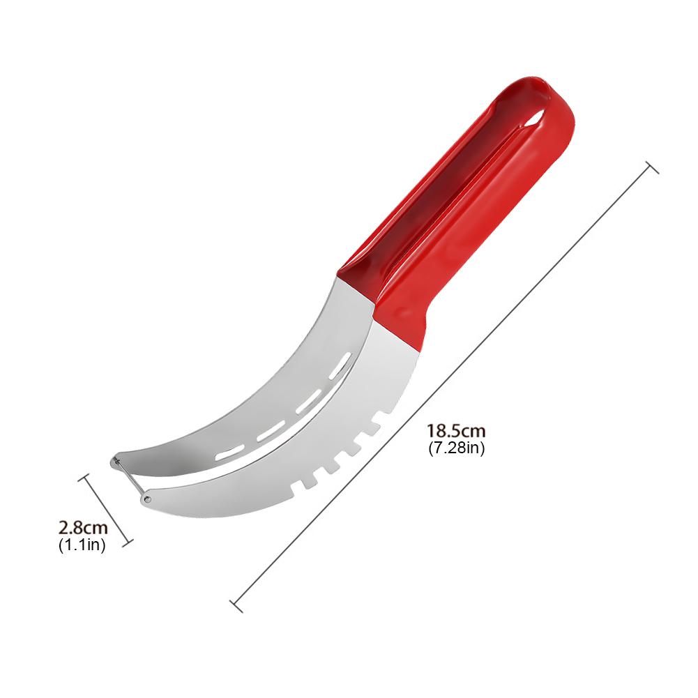 1-5pc Stainless Watermelon Slicer Cutter Non-Slip Handle Melon Fruit Slicer Digger Tool Kitchen Gadgets for Pineapple Cantaloupe