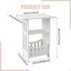End Table NightStand Decorative Multipurpose Simple Coffee Desk Storage Shelf for Farmhouse Balcony