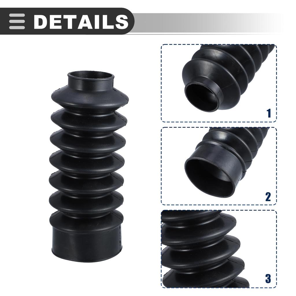 Motoforti Universal Fork Gators Motorcycle 39mm Fork Cover Shock Boots Rubber Black 1 Set