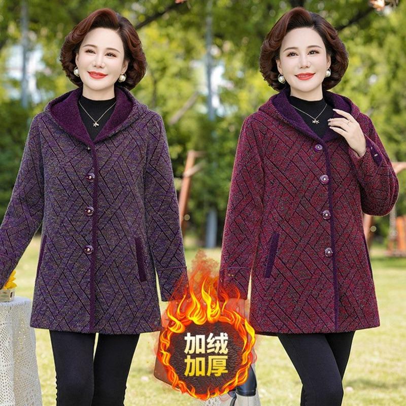 Autumn and Winter High-end Mink Jacket Coat Velvet Thickened Winter Clothing Warm Women's Clothing Hooded Women