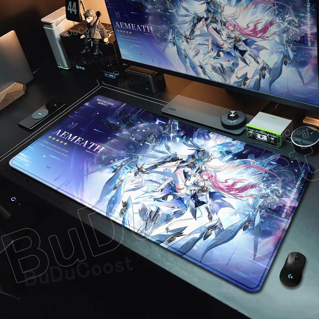 Wuthering Waves Mouse Carpet Aemeath Mause Pad Gamer Keyboard Mat Pads Mornye Protector Laptops Large Mousepad Cartoon Desk Mats